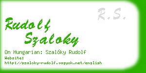 rudolf szaloky business card