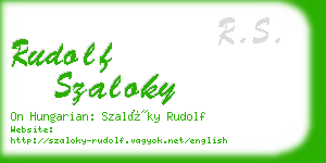 rudolf szaloky business card